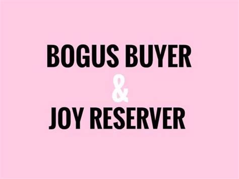 bogus buyers and joy reservers facebook.